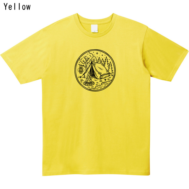 キャンプ プリントTシャツ イラスト アウトドア