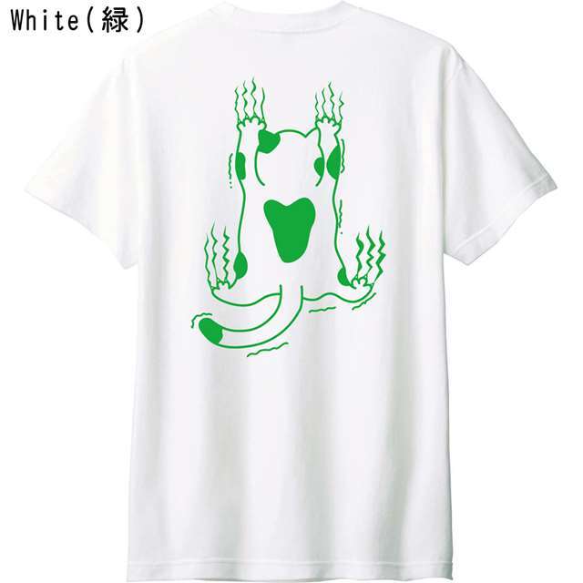 落ちそうな猫バックロゴTシャツ