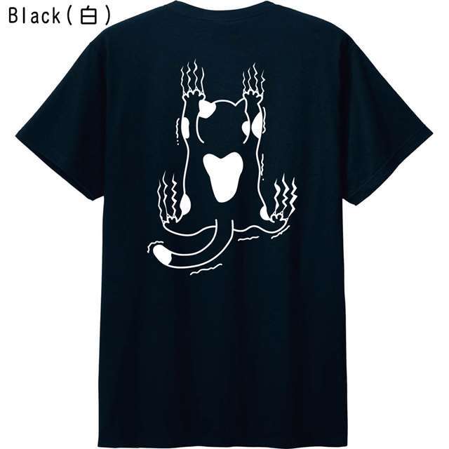 落ちそうな猫バックロゴTシャツ