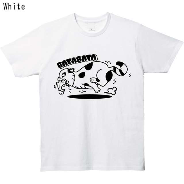 お魚くわえたどら猫ロゴTシャツ