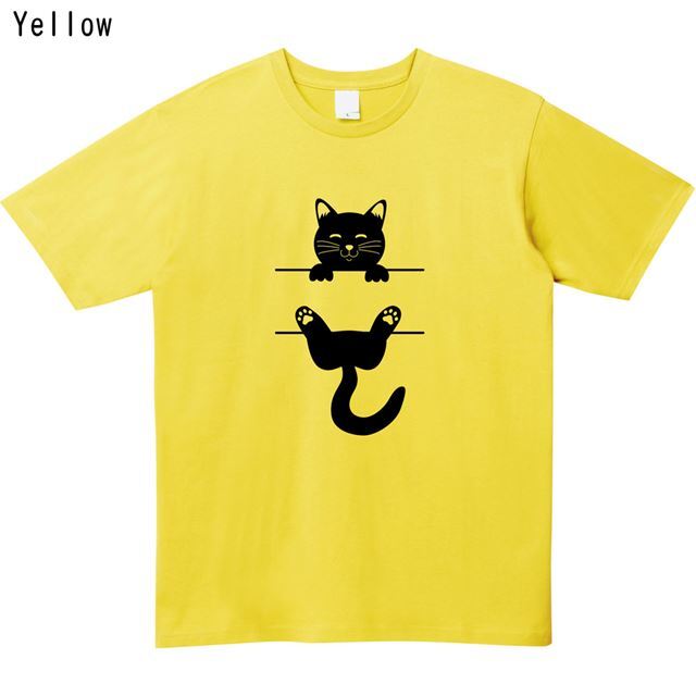 しがみつく猫ロゴTシャツ