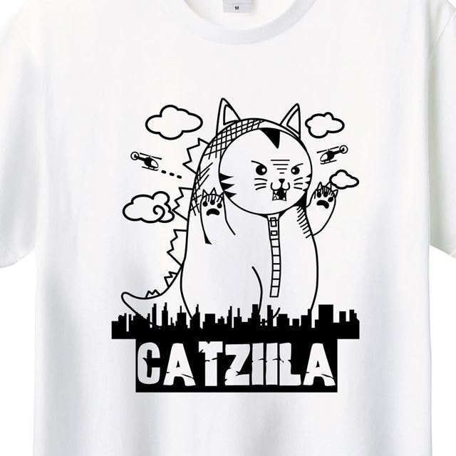 猫 怪獣 Tシャツ 【着ぐるみ デザイン】 おもしろ ユニセックス / 特撮