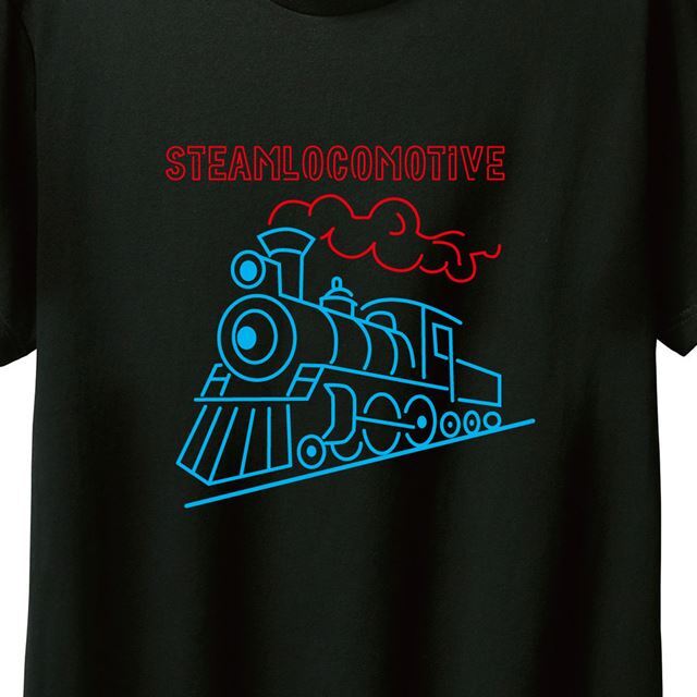 steamlocomotiveTシャツ