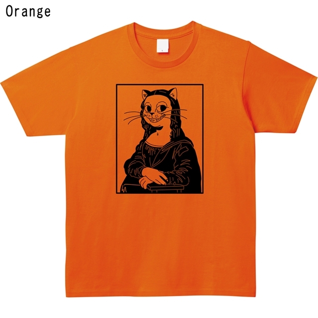 猫 Tシャツ 【モナリザ パロディ】 アート おもしろ / ユニセックス エナ―