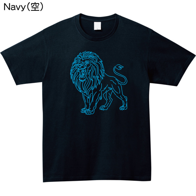 【新品未使用】XLサイズ レインコード ネオン管デザインTシャツ ネオンサイン風ライオンロゴTシャツ||軽やかで心地いい。個性を