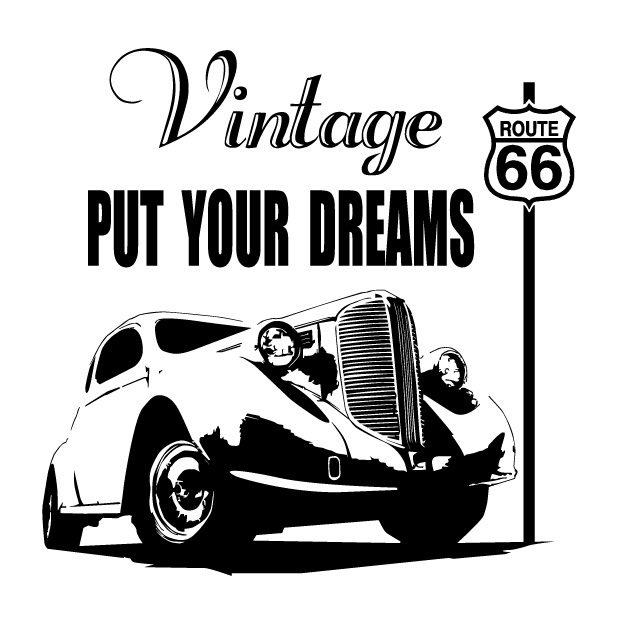 クラシックカープリントＴシャツ