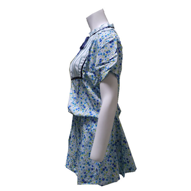 花柄チュニック　夏　半袖　ガーリー　デート オシャレ かわいい　ワンピース　クラシカル