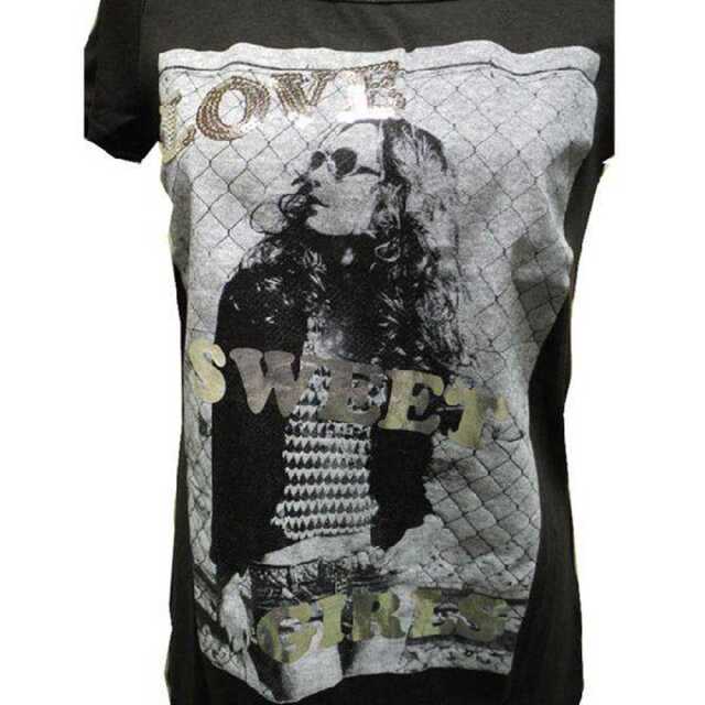 スパンコール ロゴ プリントTシャツ