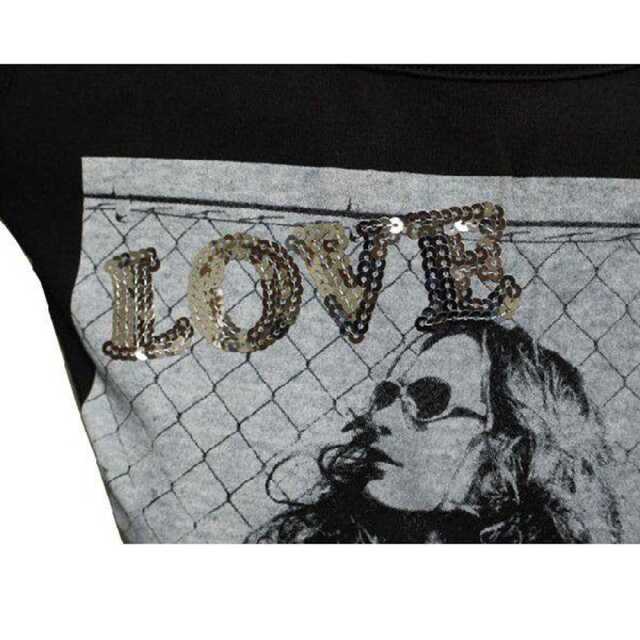 スパンコール ロゴ プリントTシャツ