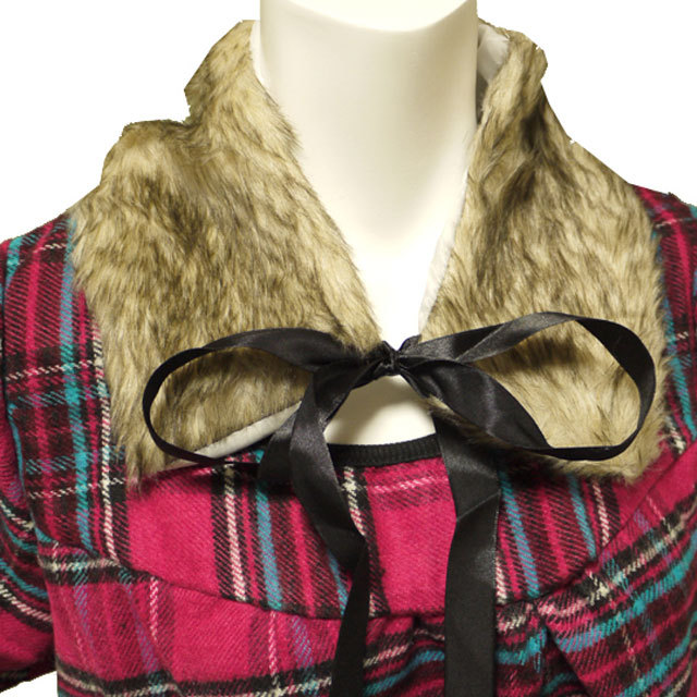 チェック柄チュニック 　ワンピース　春　秋　ガーリー　きれいめ