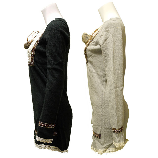 フォークロア柄チュニック