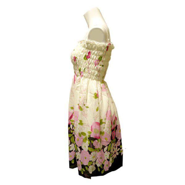 花柄　チュニック　ノースリーブ　夏