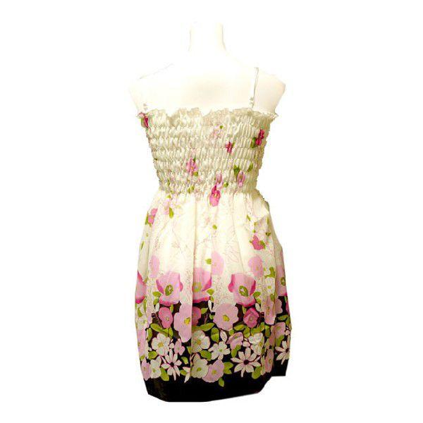 花柄　チュニック　ノースリーブ　夏