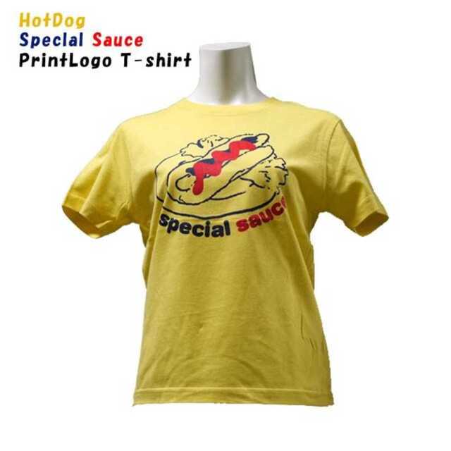 ホットドックプリントTシャツ