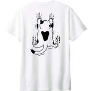 落ちそうな猫バックロゴTシャツ