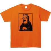モナリザパロディプリントTシャツ