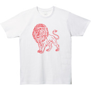 ネオンサイン風ライオンロゴTシャツ