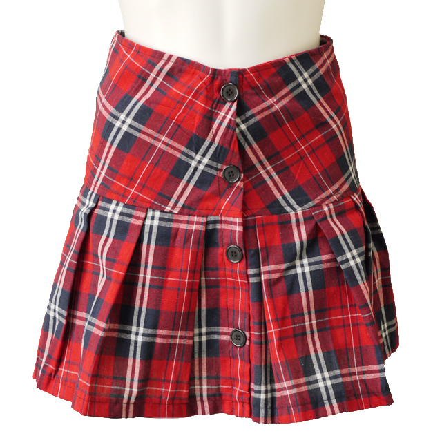 チェック柄ミニスカート