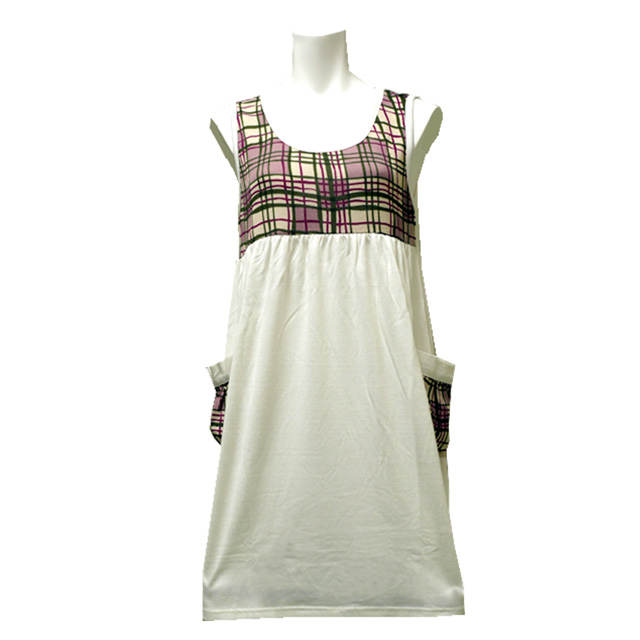 チェック柄切り替えデザインワンピース