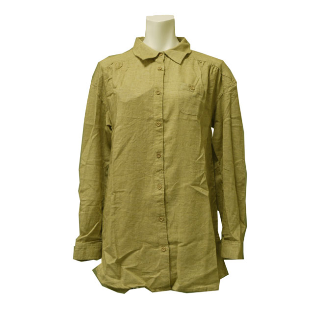 アウトレット カラーシャツ 長袖 無地 Yシャツ カッターシャツ レディース