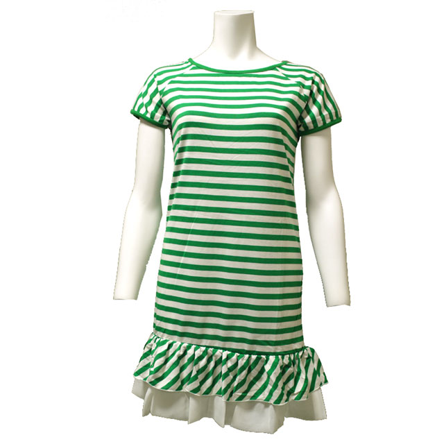 マリンボーダーフリルシフォンワンピース