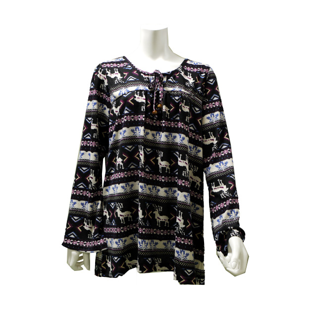 ノルディック柄フェミニンワンピース