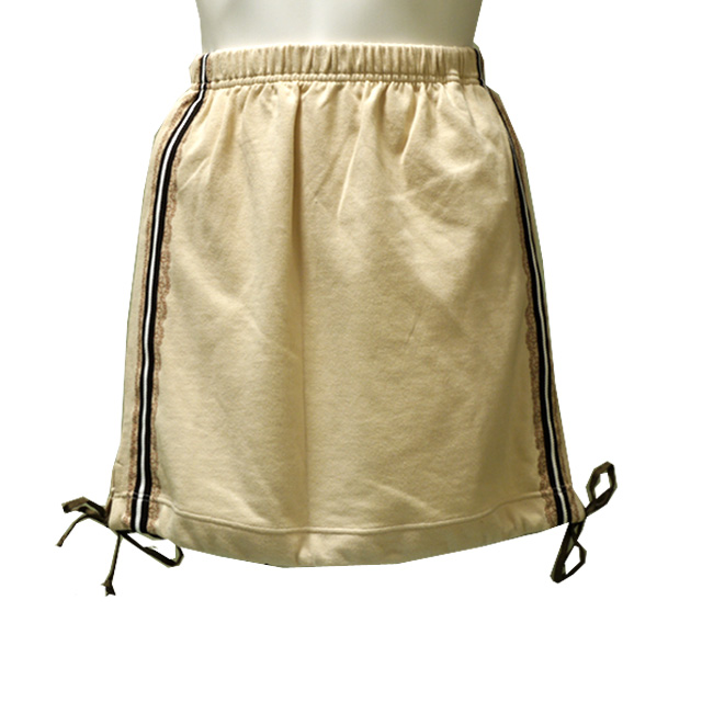 サイドスリットミニスカート パイピング 無地 ウエストゴム