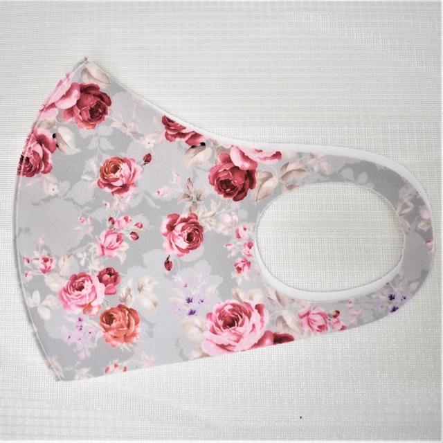 ローズ柄　ファッションマスク2