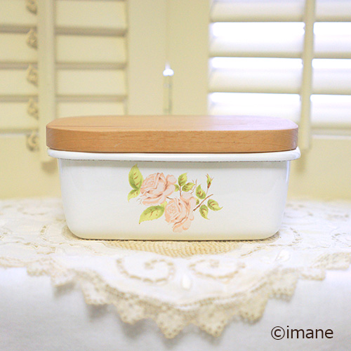 イマン　ダイアナローズ　ホーロー　バターケース