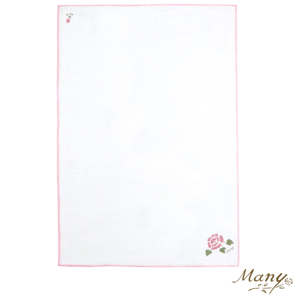 オリジナルコットンリネンクロス トーション(ローズ)