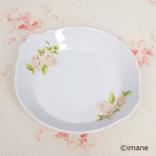 イマン　ダイアナローズ　エンボス丸皿
