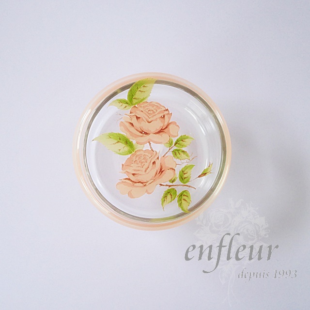 イマン　ダイアナローズ　蓋付ガラスカップ