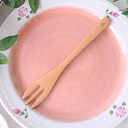 マニー　WOODカトラリー　フォーク（ローズ）