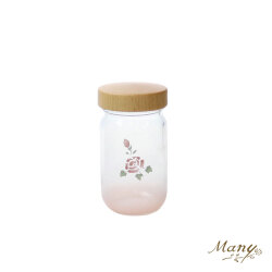 マニー　ローズガラス　木ふたガラスボトル S