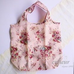 ローズ柄エコバッグ　マリー