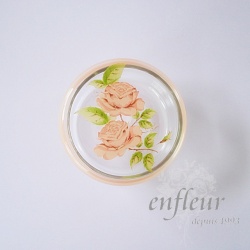 イマン　ダイアナローズ　蓋付ガラスカップ