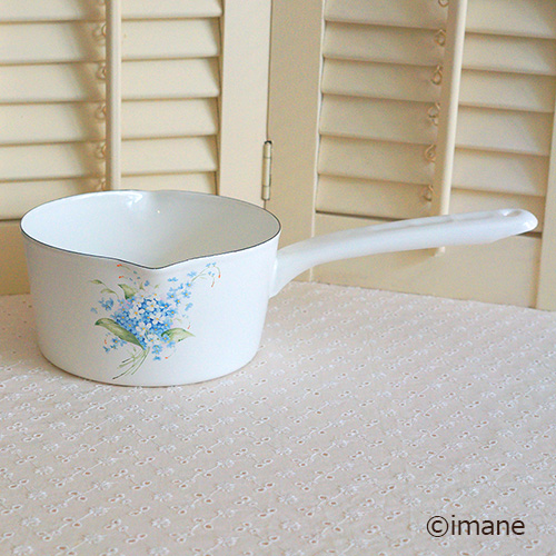 イマン クラリス ホーロー 両口ミルクパン【イマン＆マニー薔薇の雑貨