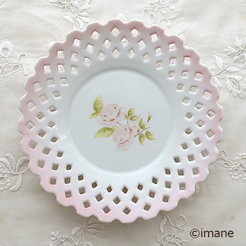 イマン ダイアナローズ バスケットプレート【イマン＆マニー薔薇