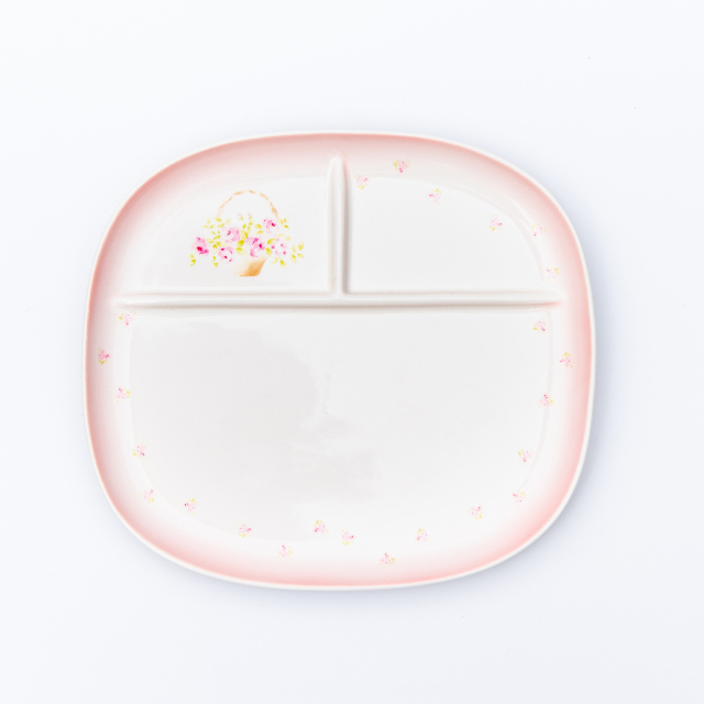 イマン】ローズバスケット ランチプレート【イマン、マニーと薔薇の