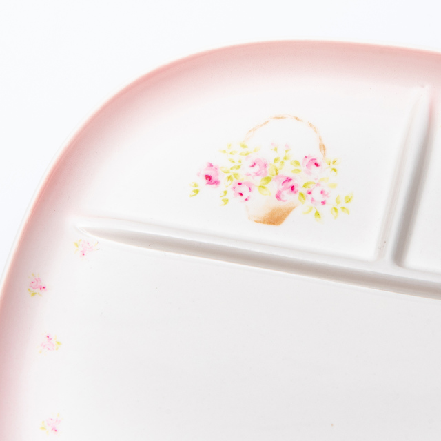 イマン】ローズバスケット ランチプレート【イマン、マニーと薔薇の