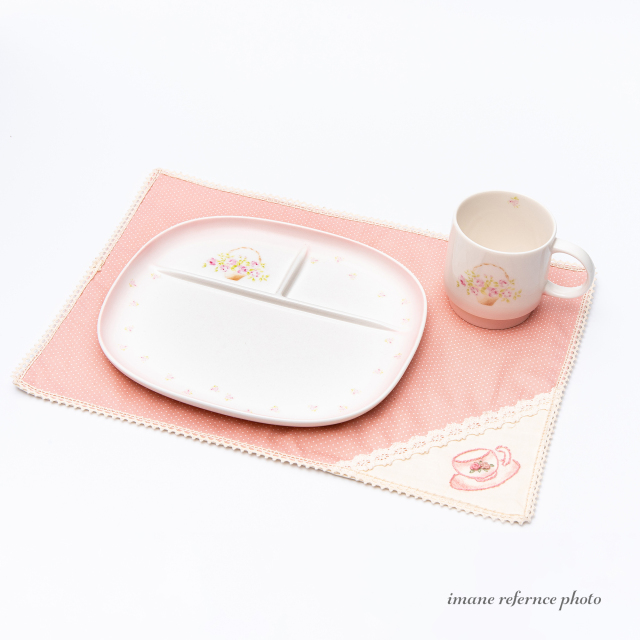 イマン】ローズバスケット ランチプレート【イマン、マニーと薔薇の