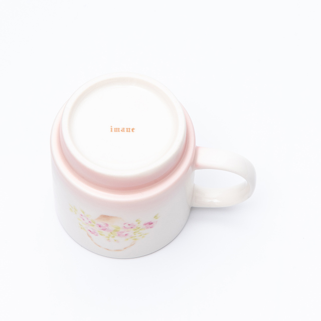 イマン】ローズバスケット ランチマグS【イマン、マニーと薔薇の雑貨の