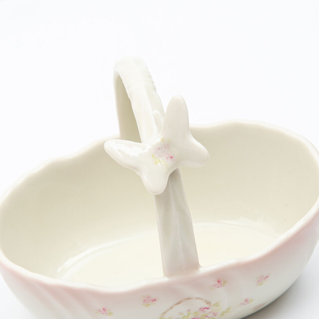 イマン ローズバスケット 蝶付き花かご【薔薇の雑貨のアン