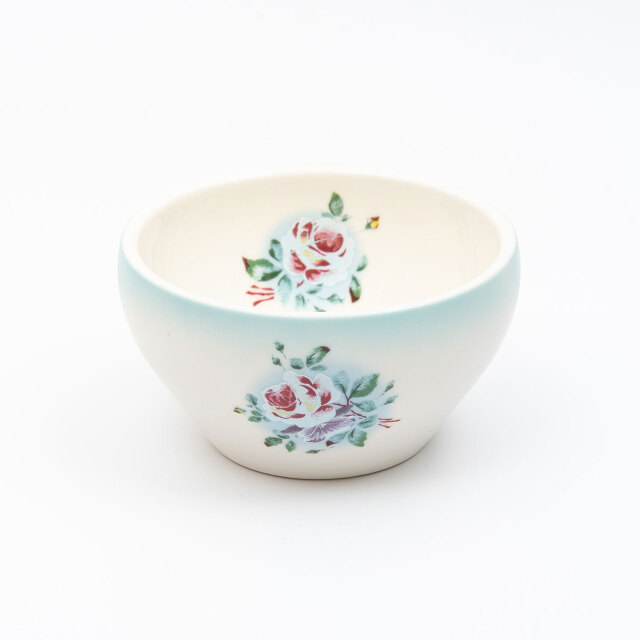 旧イマン　プリンセスローズブルー　ミディ缶 イマン プリンセスローズ ブルー midiボウルL【薔薇の雑貨のアン