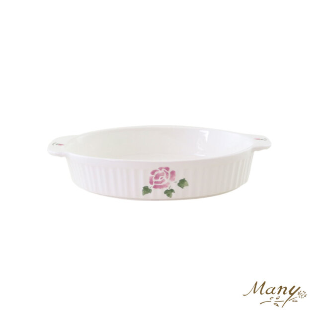 マニー 陶器グランキュイジーヌ オーバルS ローズ【イマン、マニーと  