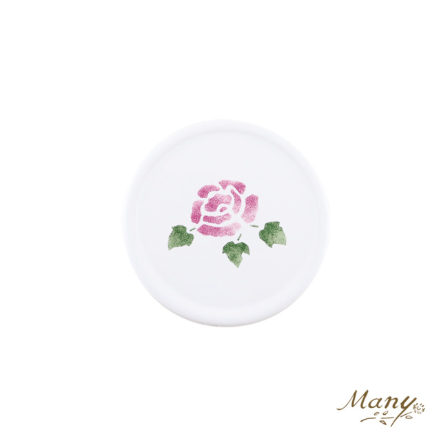 マニー 陶器ラウンド コースター ローズ【イマン、マニーと薔薇