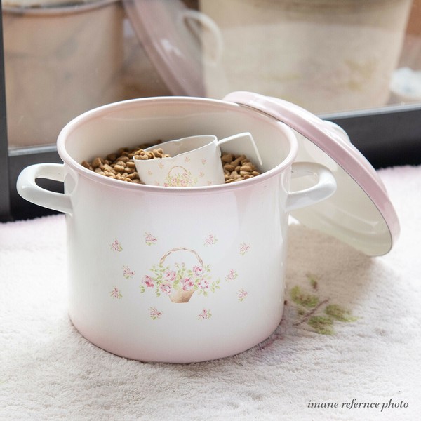 イマン ローズバスケット ライス缶【薔薇の雑貨のアンフロール