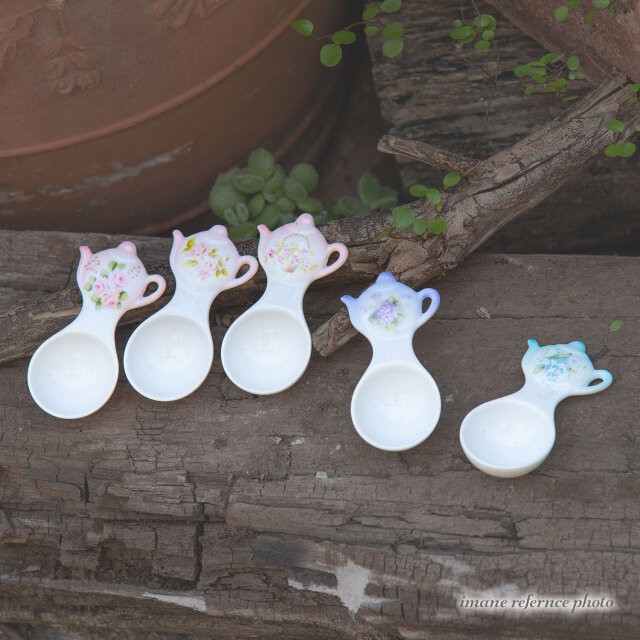 イマン クラリス ティーポット型茶さじ【薔薇の雑貨のアンフロール