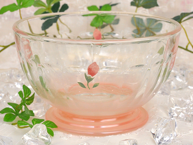 マニー ローズガラス カフェオレボウルS【マニーと薔薇の雑貨のアン