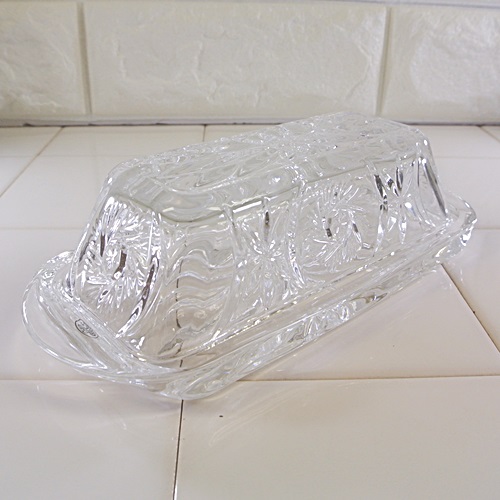 ガラスバターディッシュ フラワー【マニーと薔薇の雑貨のアンフロール